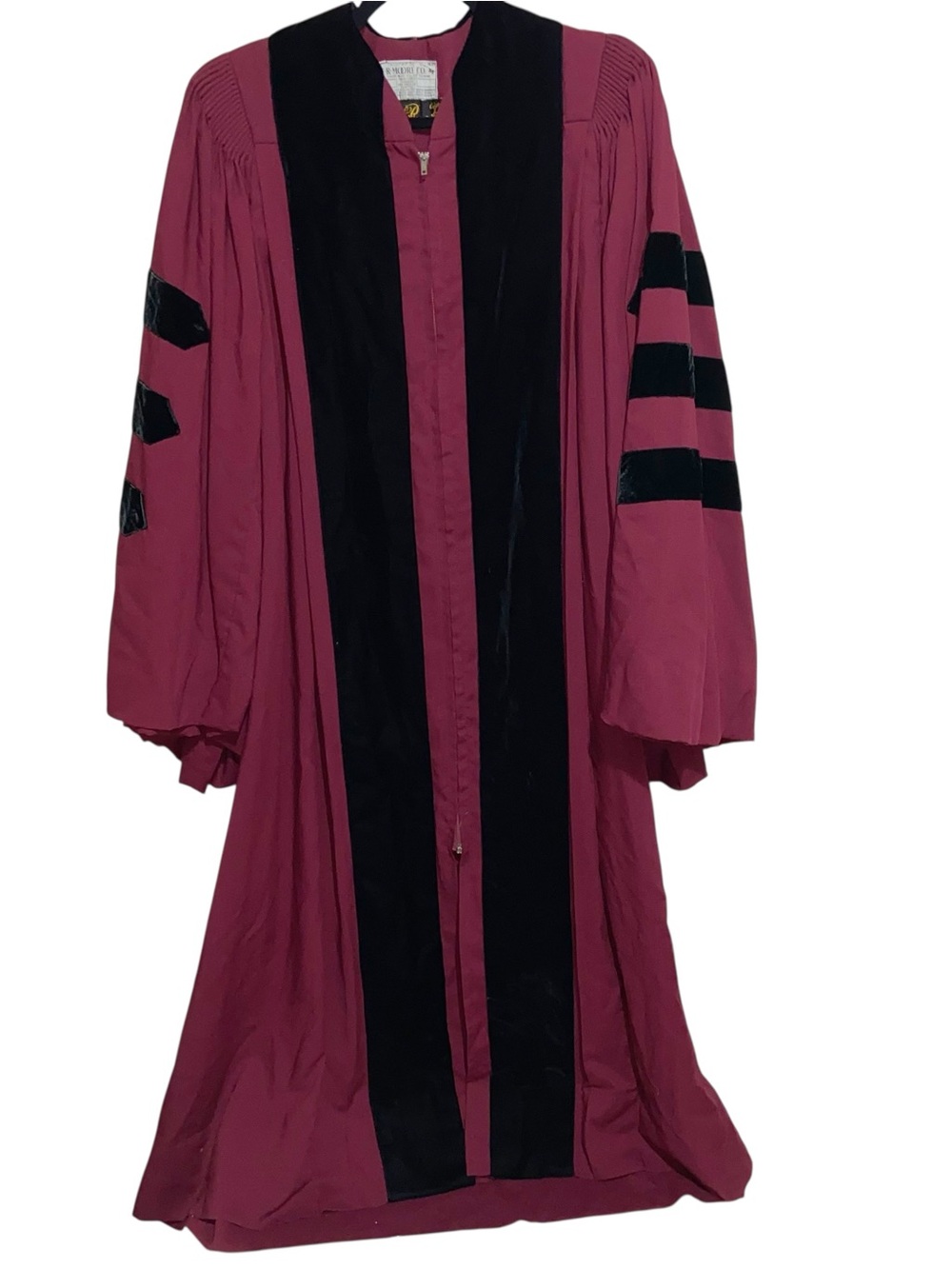 Vintage ER Moore Gown Doctorate Graduation Velvet College Pulpit Choir Robe
